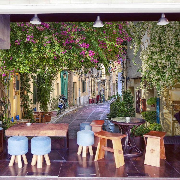 3D Alley Rattan 075 Wallpaper AJ Wallpaper 