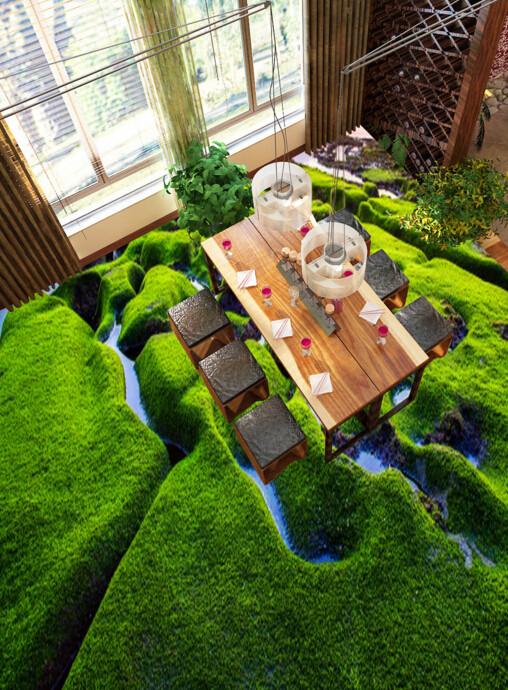 3D Marsh Scenery Floor Mural Wallpaper AJ Wallpaper 2 