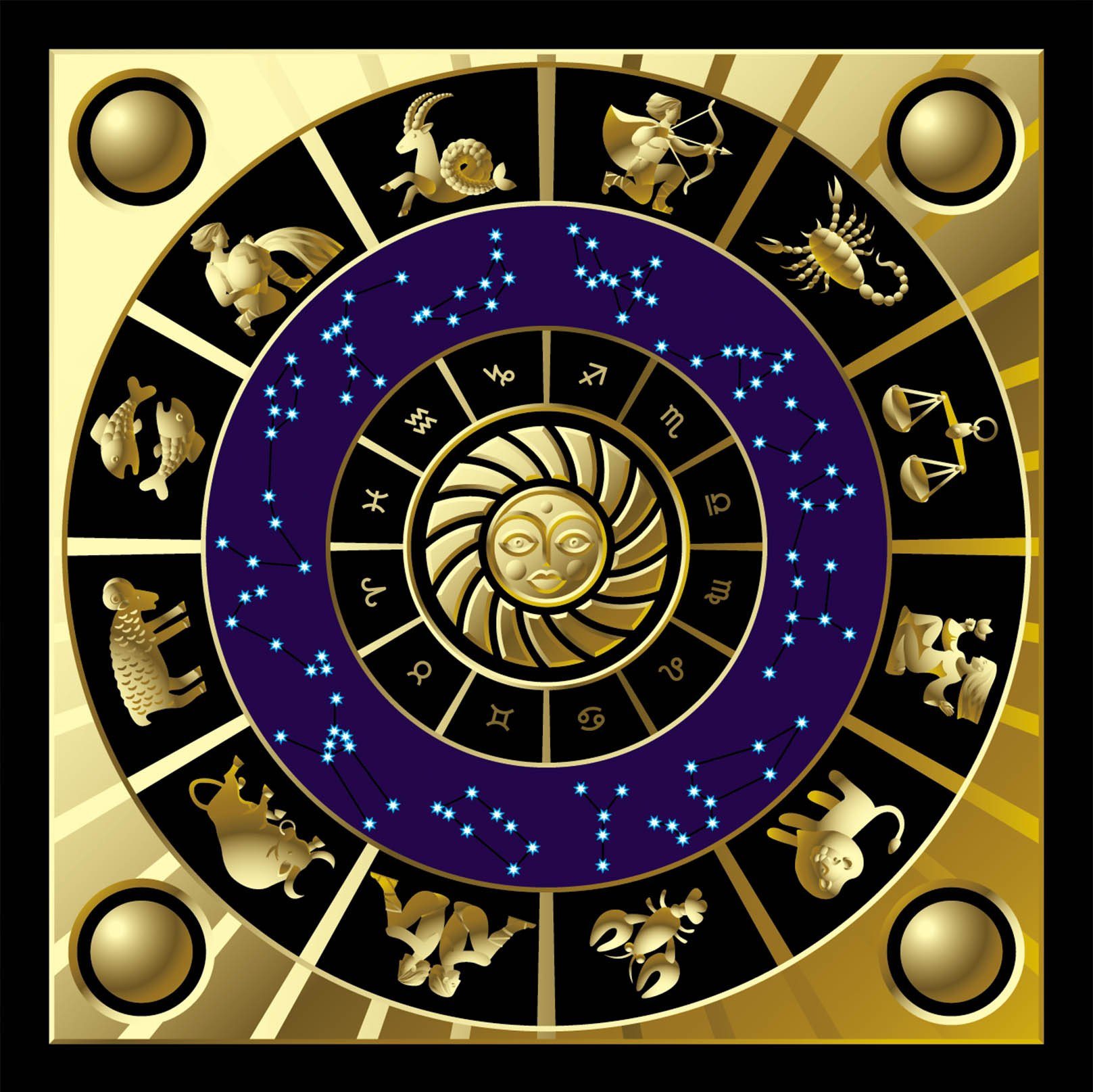 Twelve Constellations Patterns Wallpaper AJ Wallpaper 