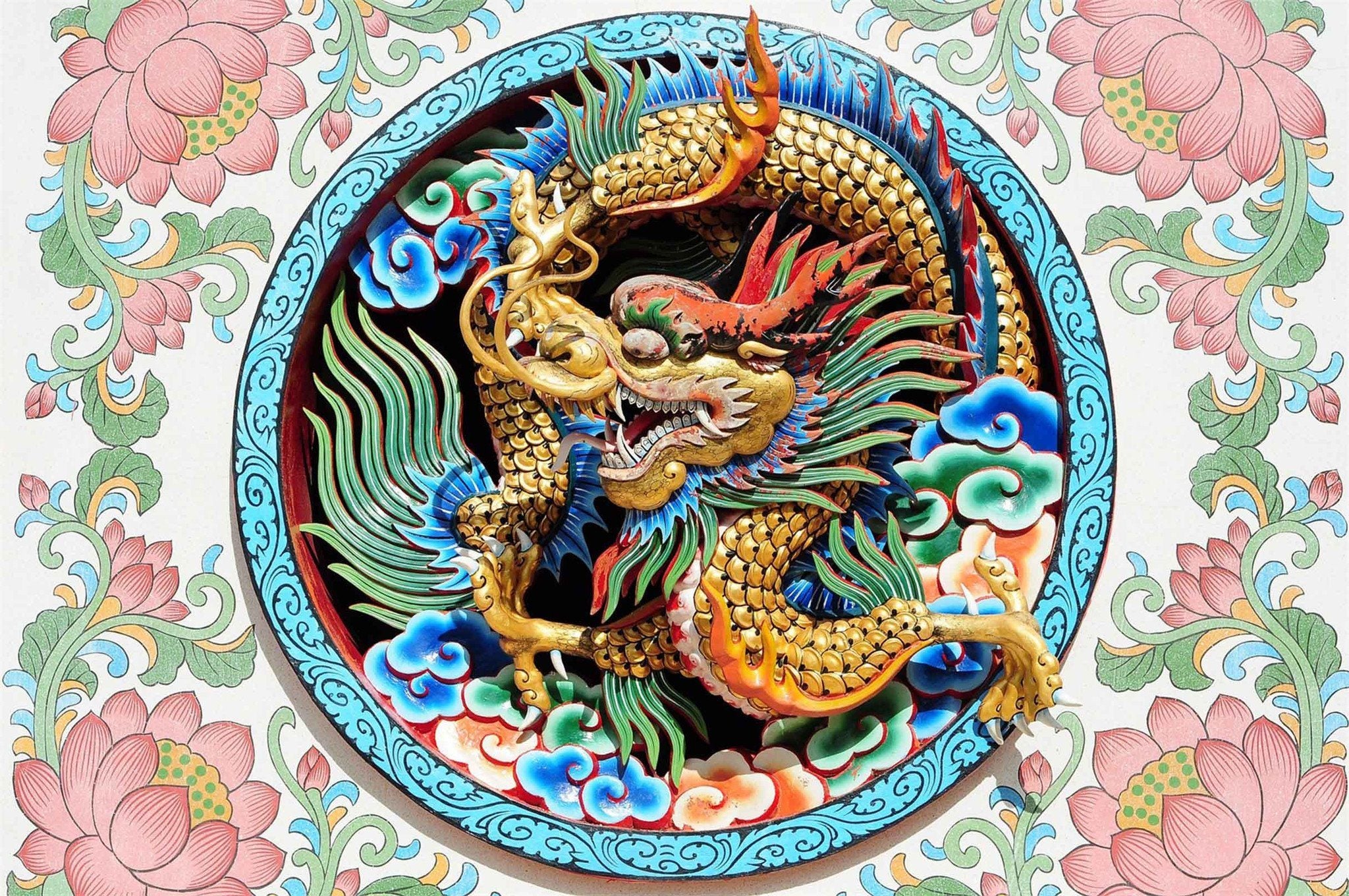 Dragon Carvings Wallpaper AJ Wallpaper 