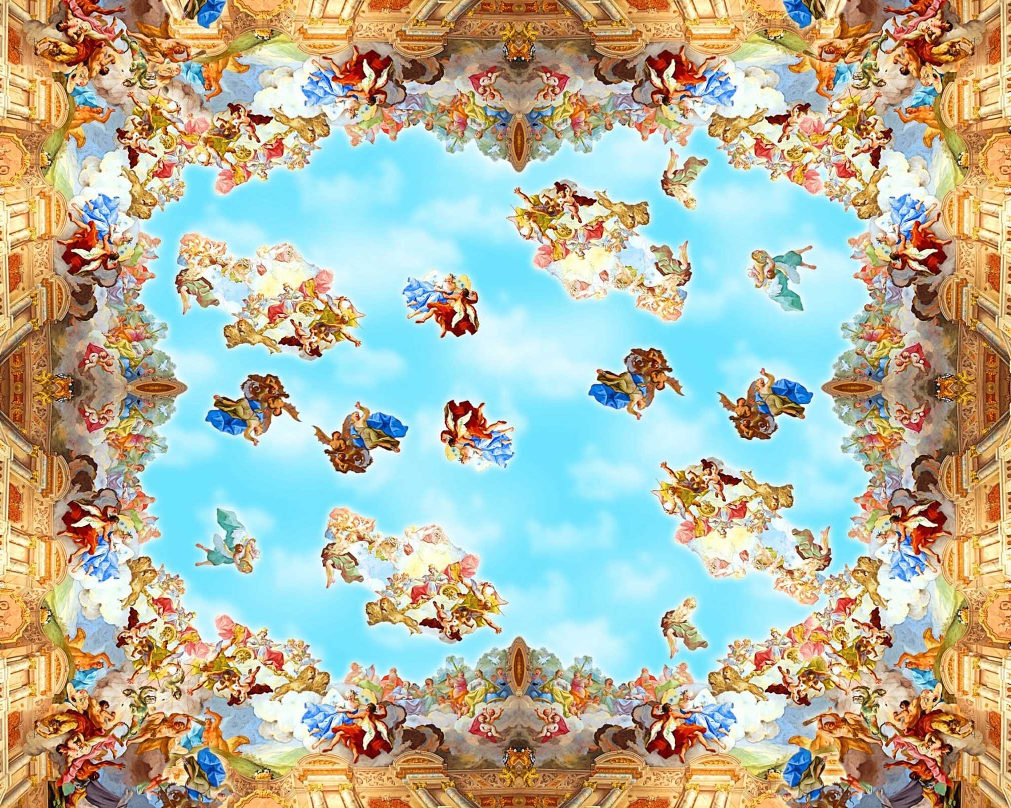 Paradise Painting Wallpaper AJ Wallpaper 