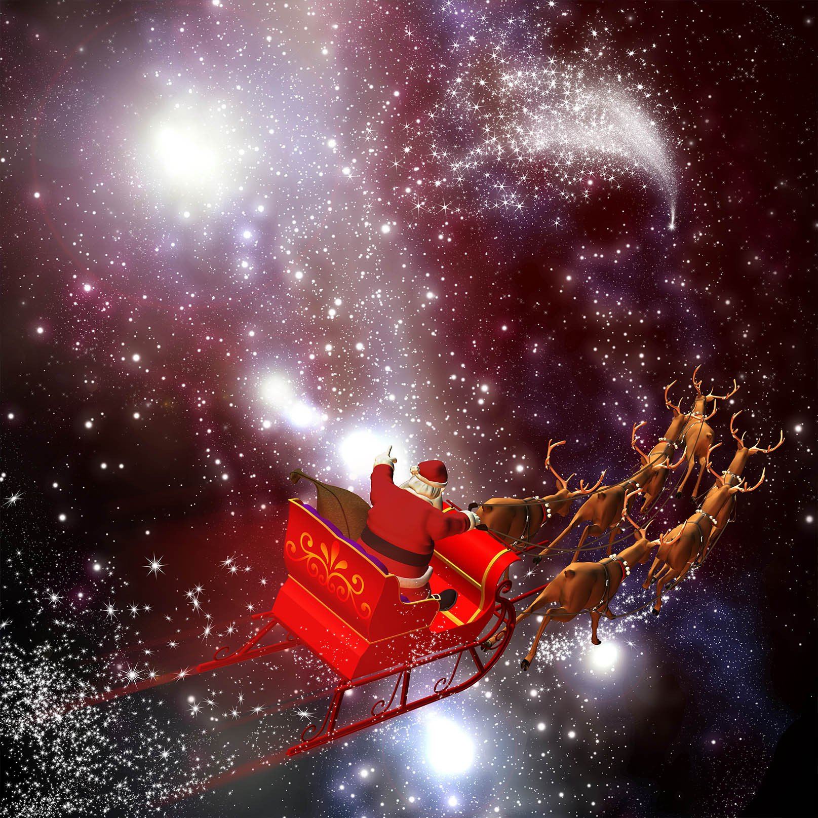 Stars Sky Santa Claus Wallpaper AJ Wallpaper 