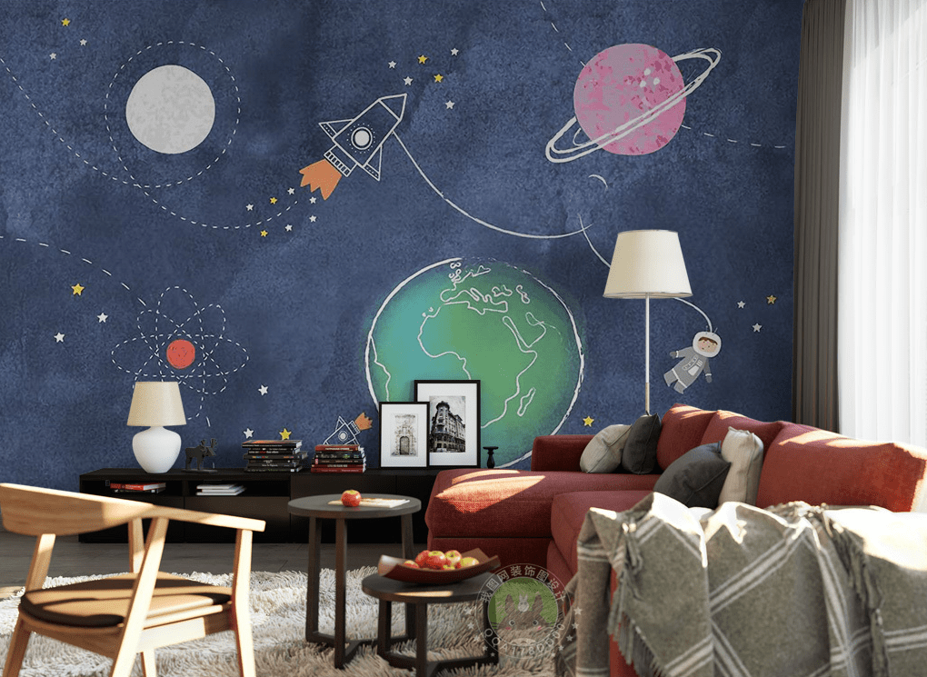 3D Space Rocket 2042 Wall Murals Wallpaper AJ Wallpaper 2 
