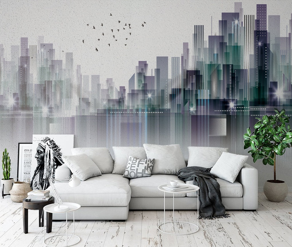 3D Building Painting WC482 Wall Murals
