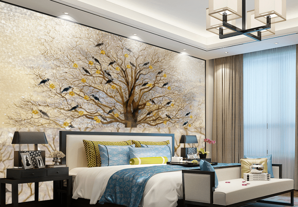3D Dead Tree Bird 2086 Wall Murals Wallpaper AJ Wallpaper 2 