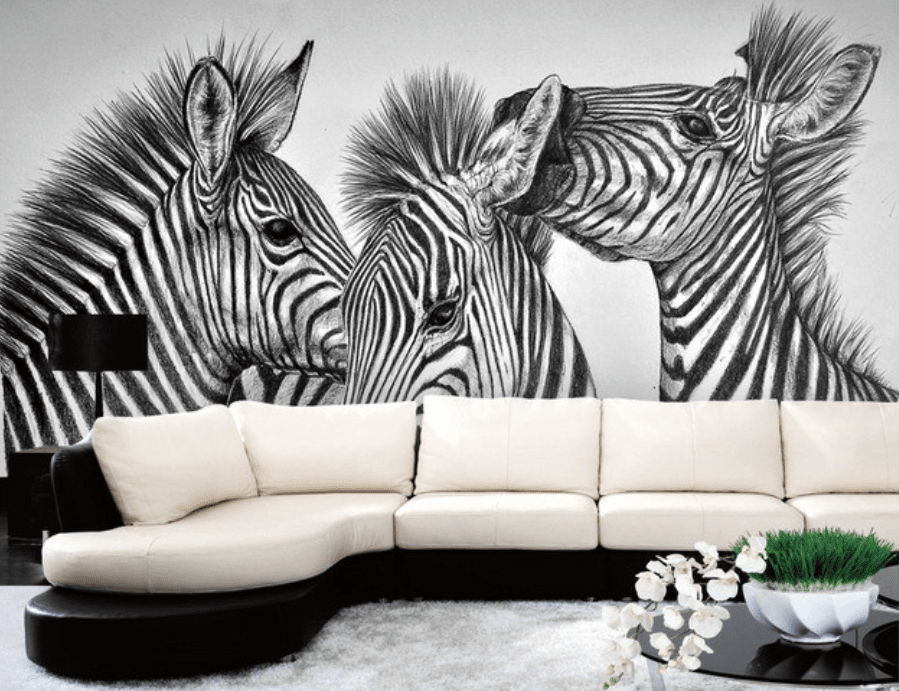 3D Three Zebras 2005 Wall Murals Wallpaper AJ Wallpaper 2 