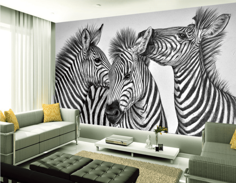 3D Three Zebras 2005 Wall Murals Wallpaper AJ Wallpaper 2 
