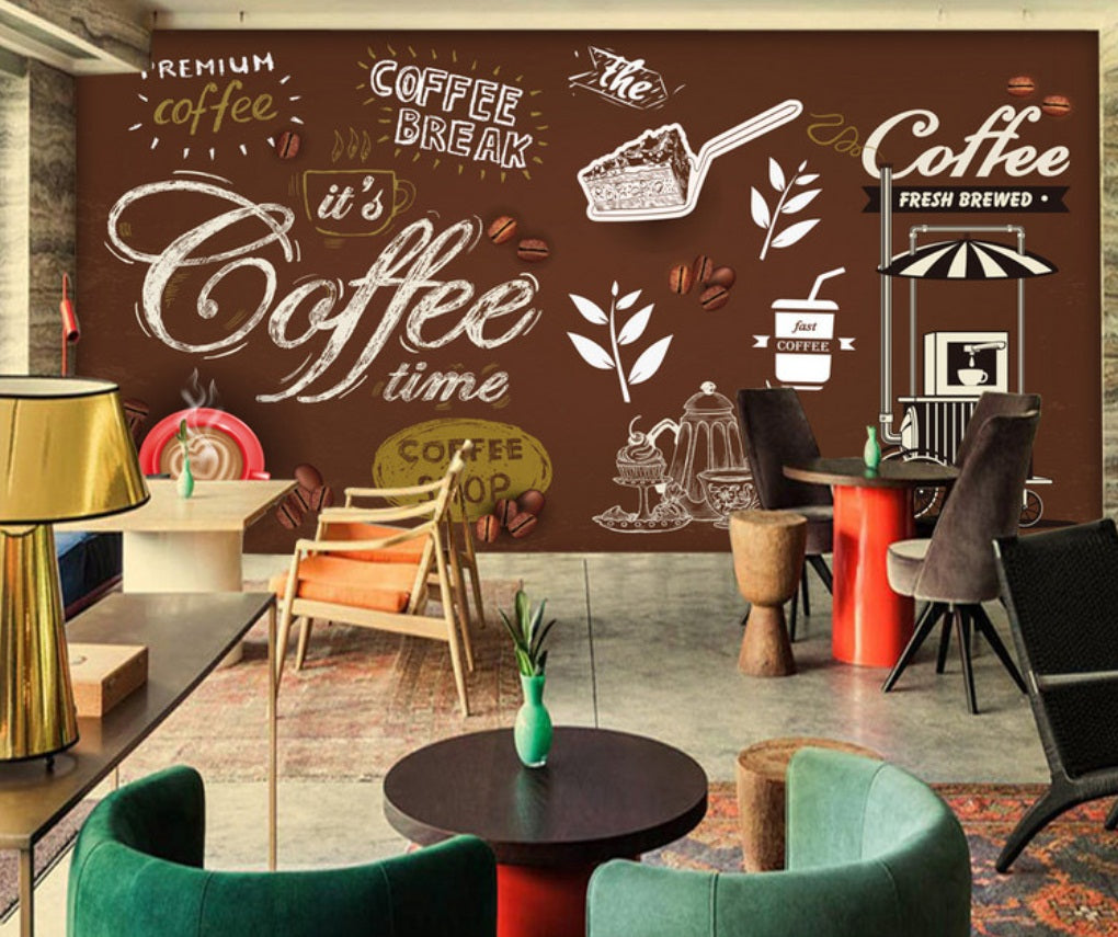 3D Coffee Shop 2008 Wall Murals