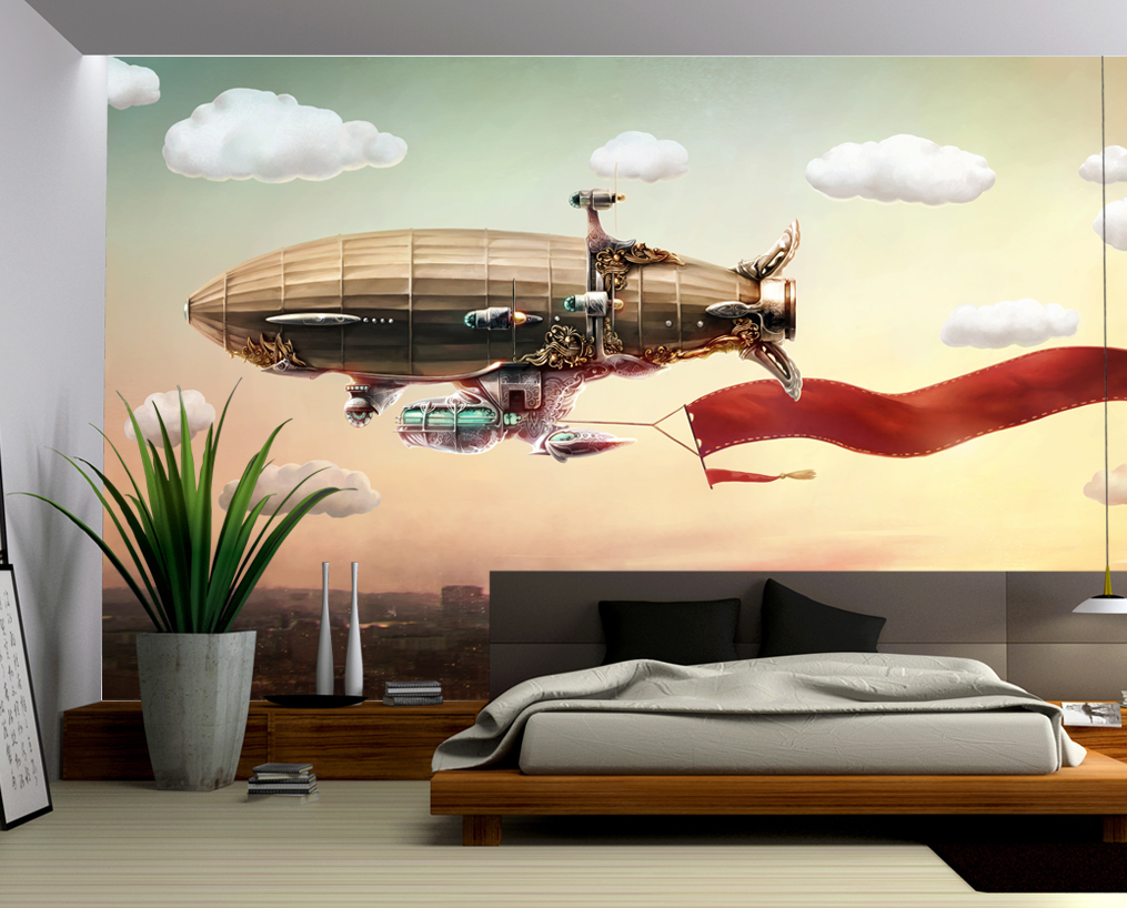3D Sky Plane 2092 Wall Murals