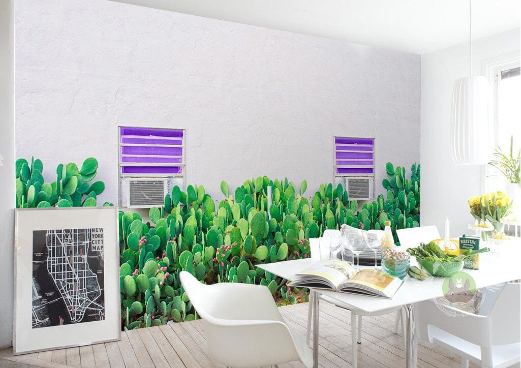 3D Green Cactus 2049 Wall Murals Wallpaper AJ Wallpaper 2 