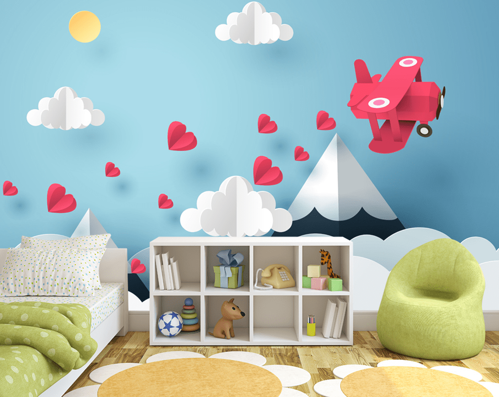 3D Red Love 2098 Wall Murals Wallpaper AJ Wallpaper 2 