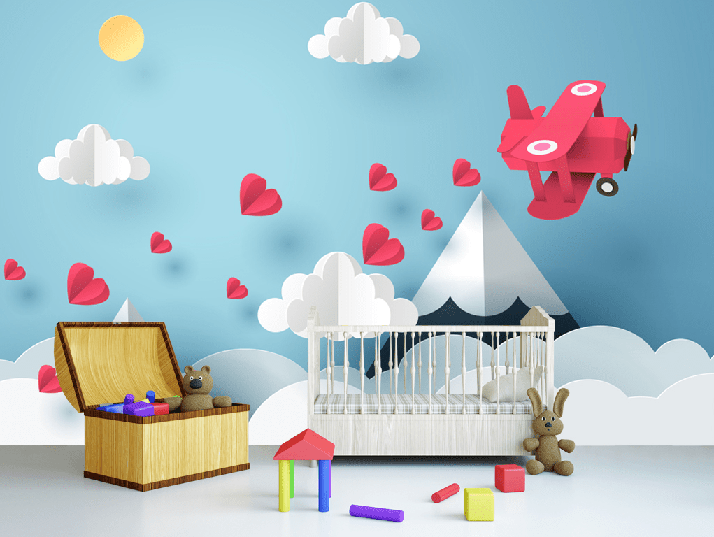 3D Red Love 2098 Wall Murals Wallpaper AJ Wallpaper 2 