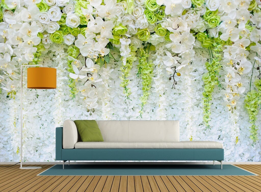 3D Flowers And Leaves 2099 Wall Murals Wallpaper AJ Wallpaper 2 