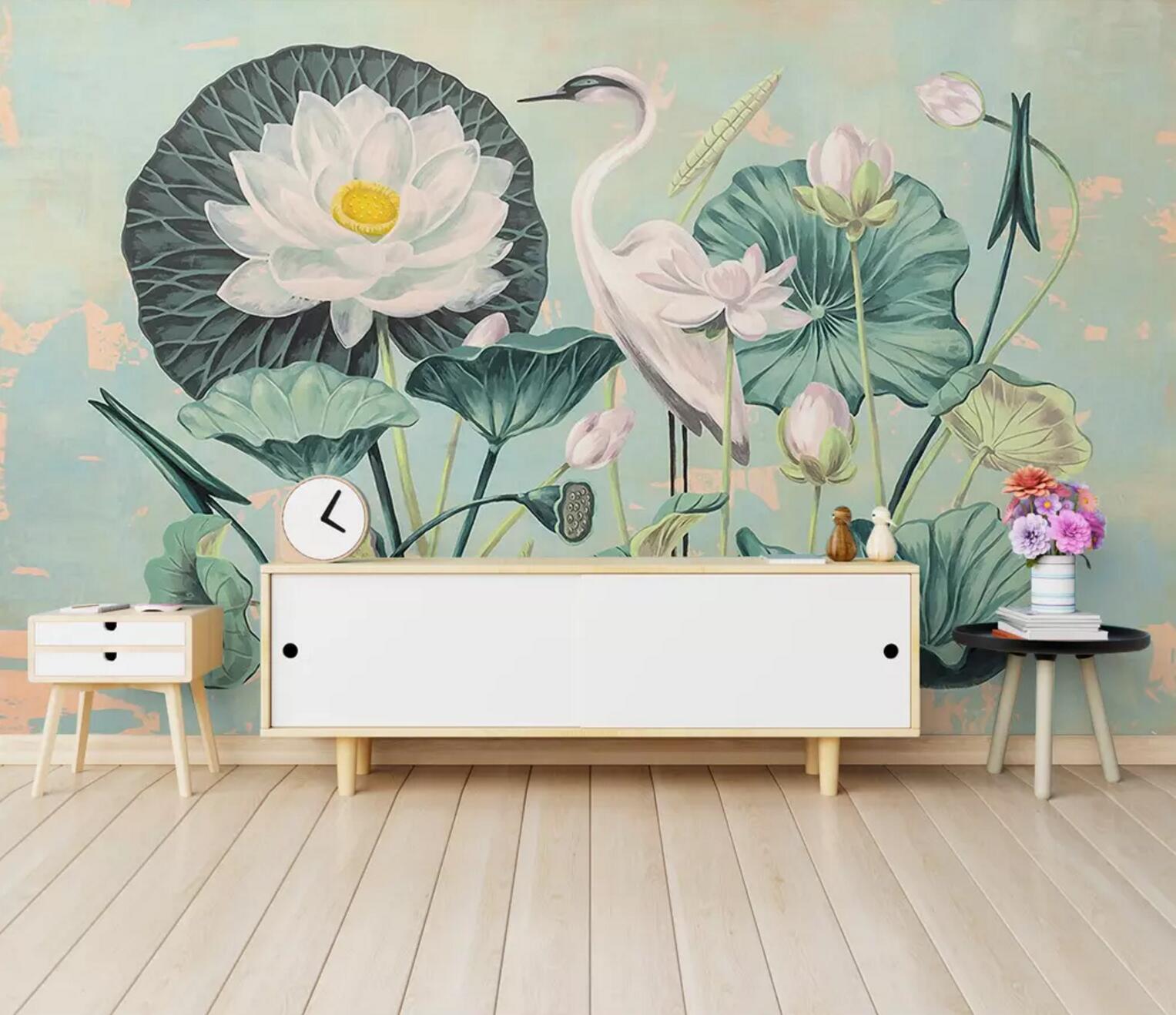 3D Crane Flower 330 Wallpaper AJ Wallpaper 