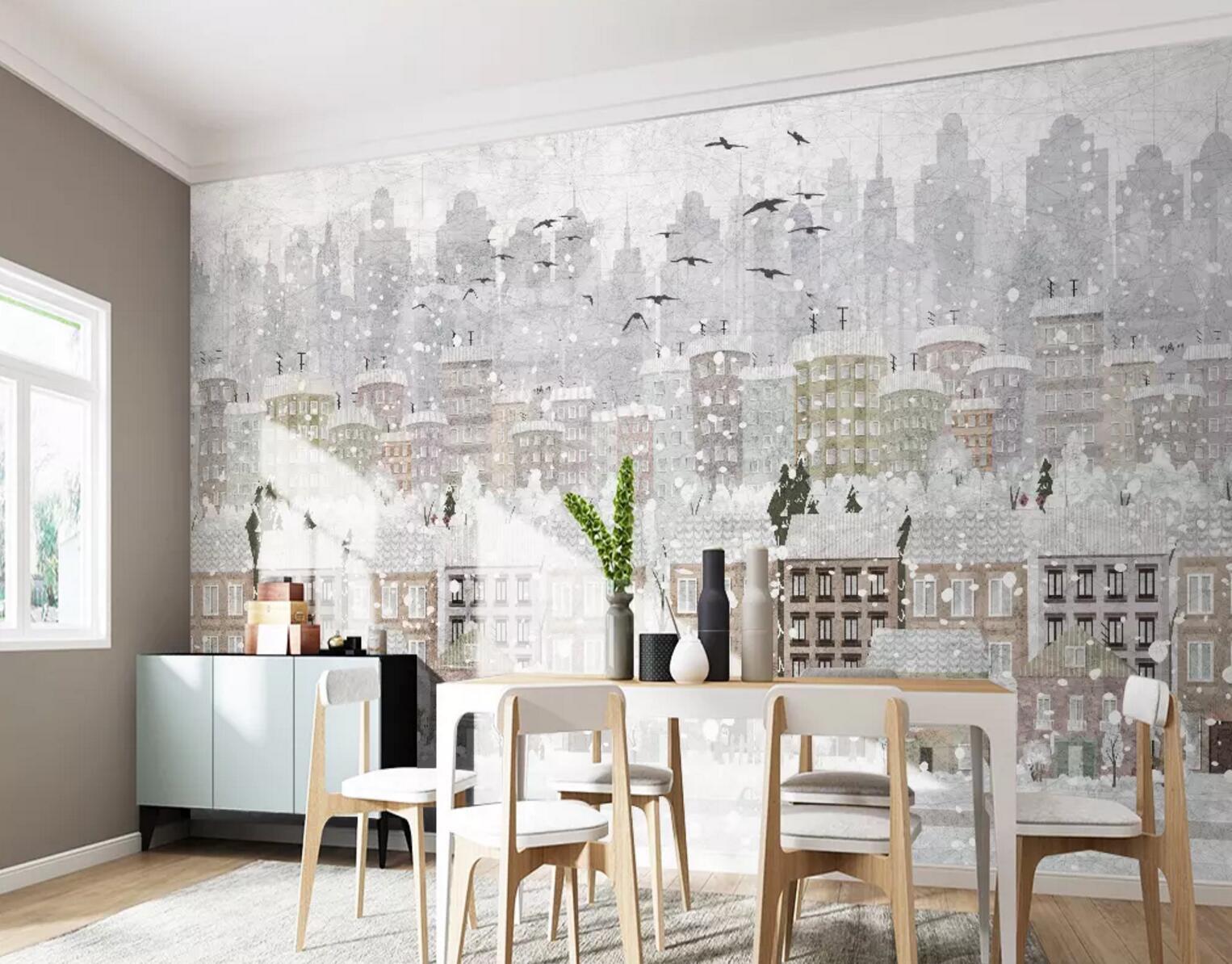 3D Snow City 439 Wallpaper AJ Wallpaper 