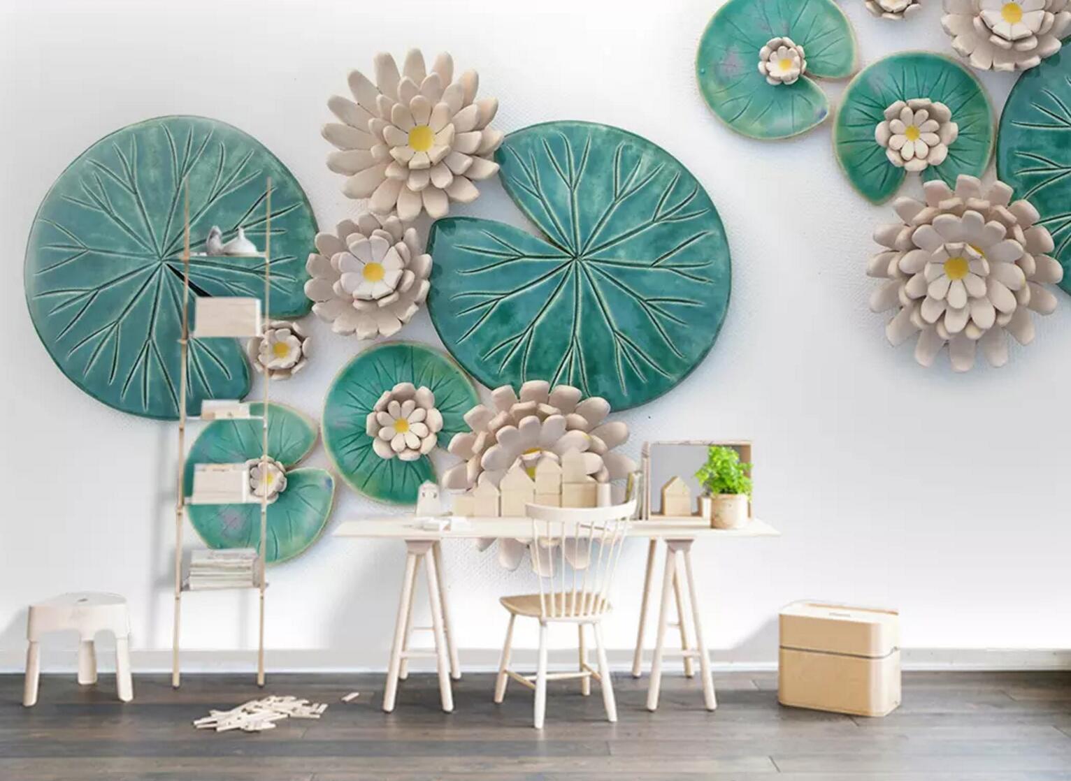 3D Rubber Lotus 037 Wallpaper AJ Wallpaper 