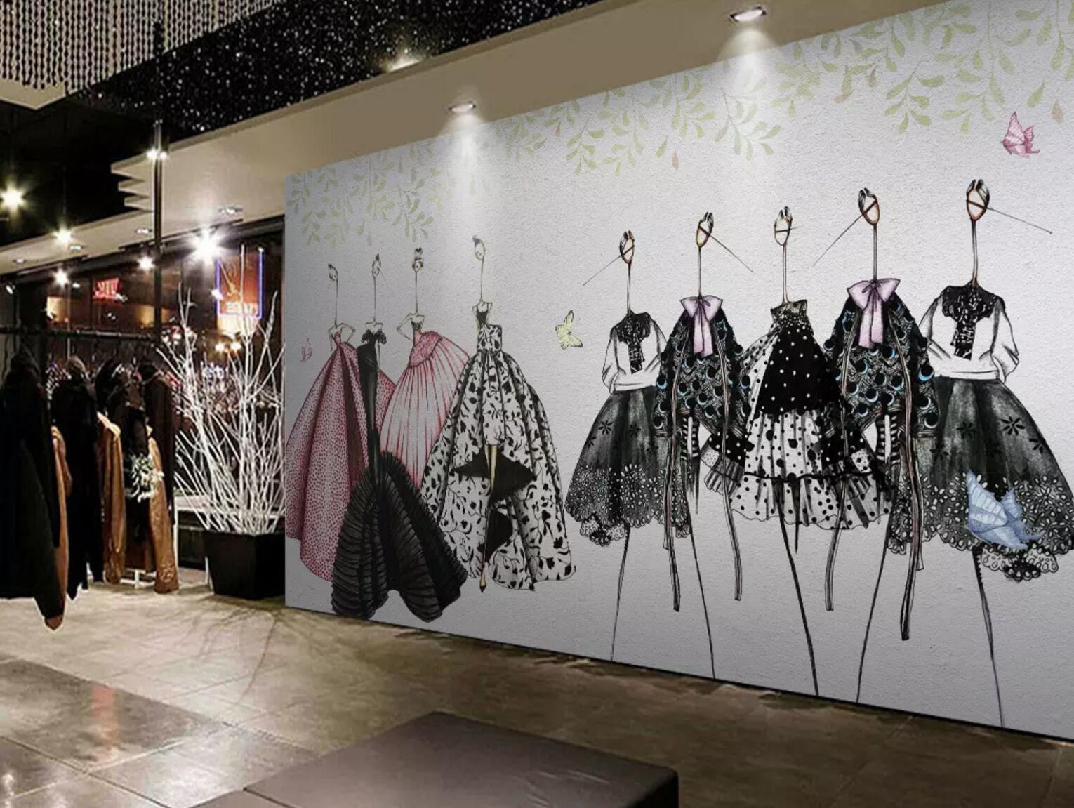 3D Wardrobe Dress WC434 Wall Murals