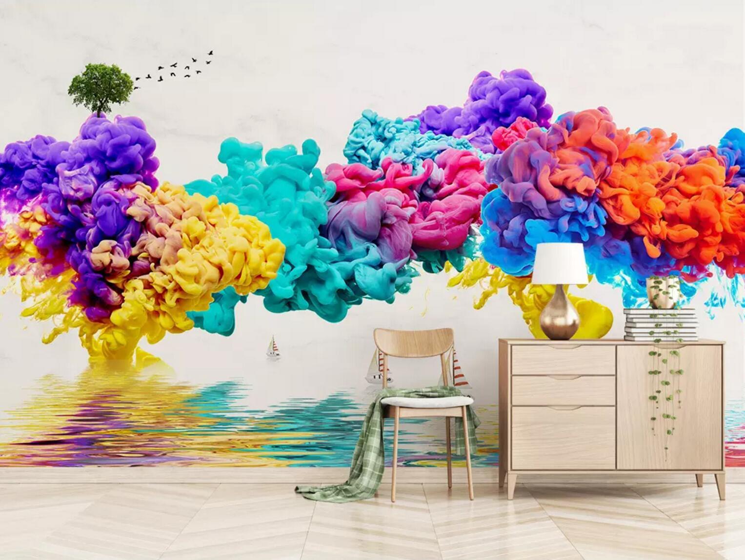 3D Color Thick Ink 129 Wallpaper AJ Wallpaper 