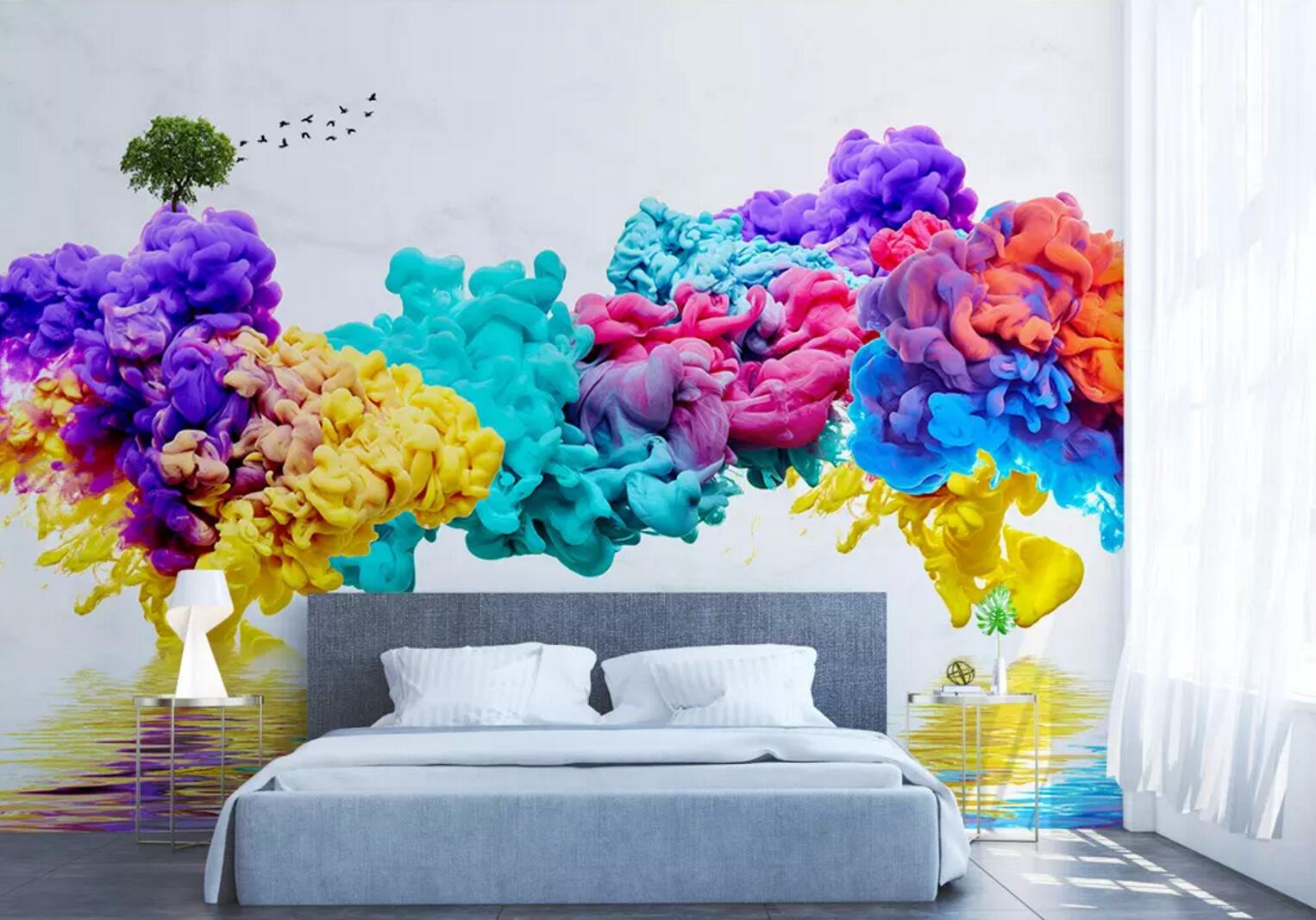 3D Color Cloud WC460 Wall Murals