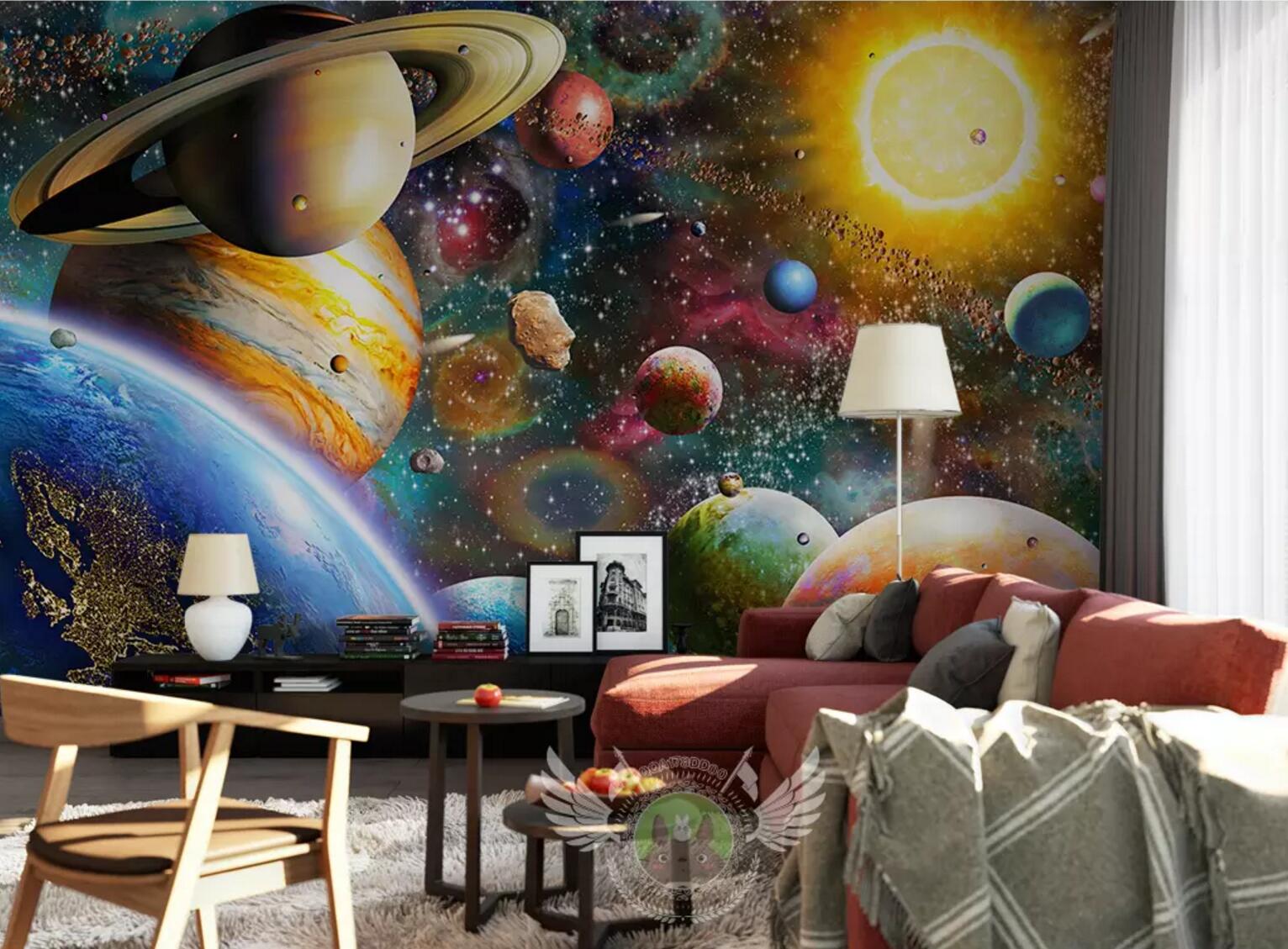 3D Cosmic Planet WC366 Wall Murals