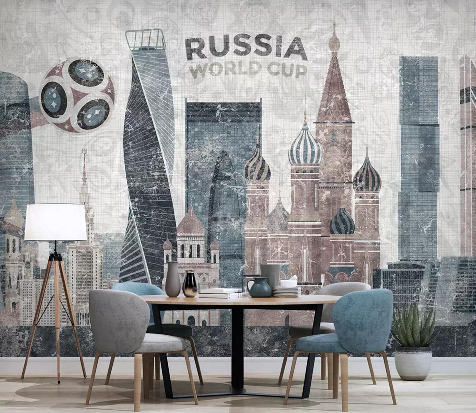 3D Palace Football WC749 Wall Murals