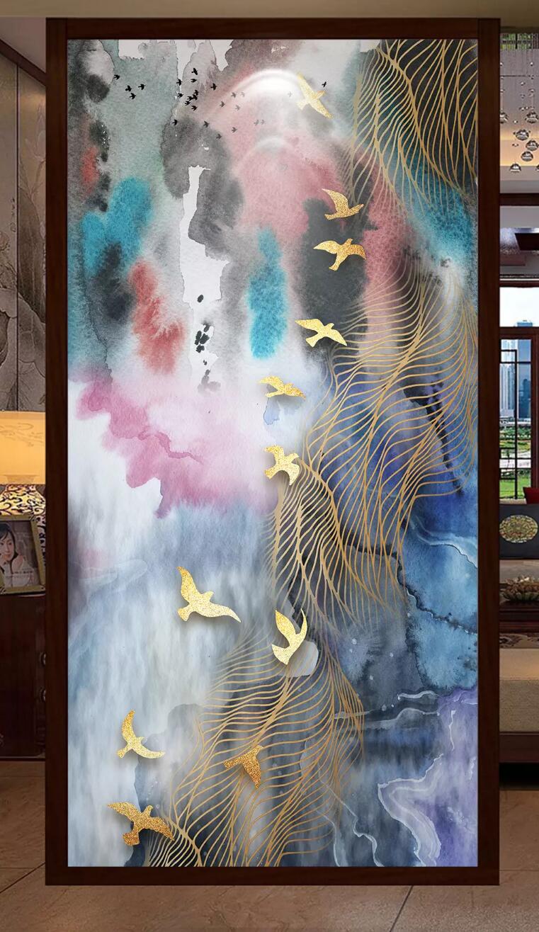 3D Golden Goose WC841 Wall Murals