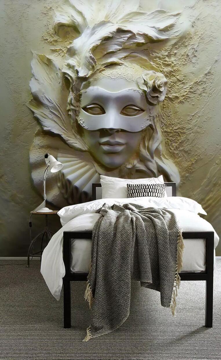 3D Carving Masked 492 Wallpaper AJ Wallpaper 