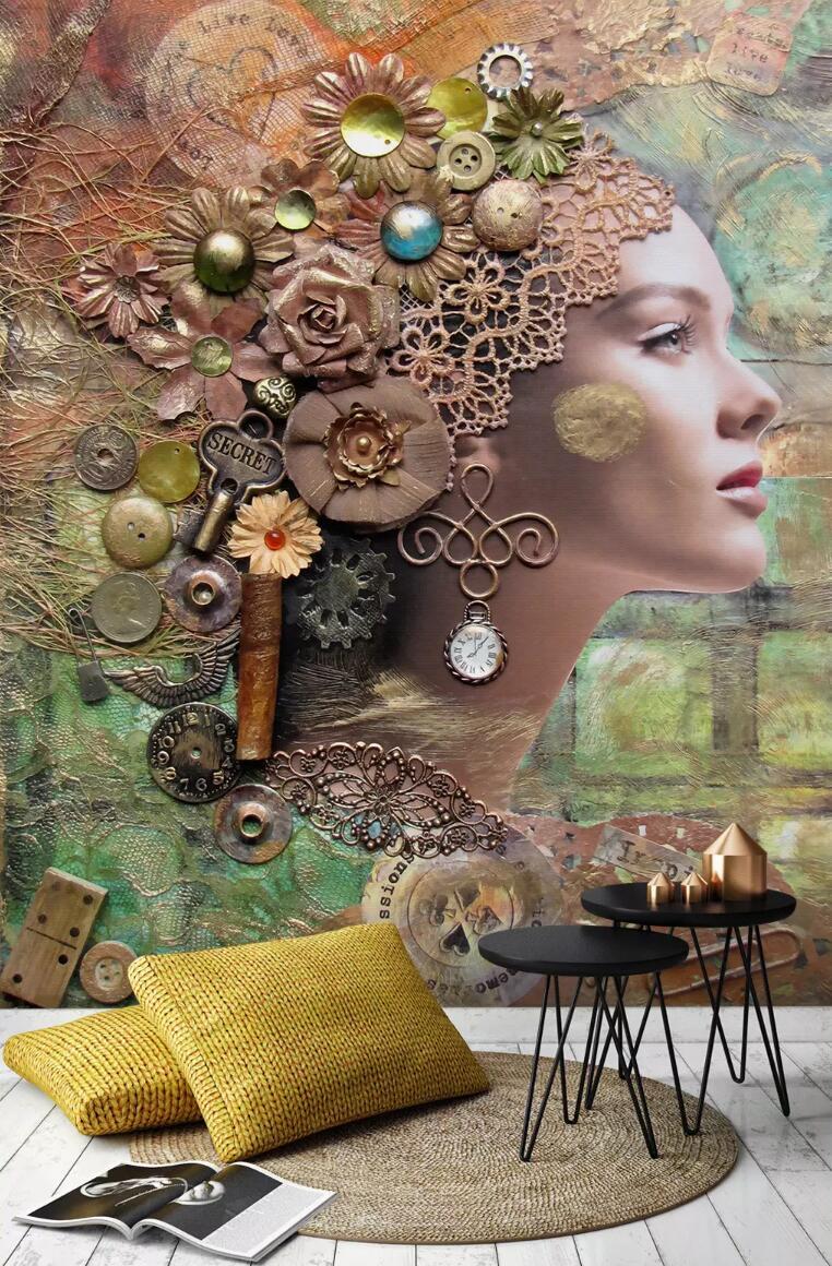 3D Woman Headdress 496 Wallpaper AJ Wallpaper 