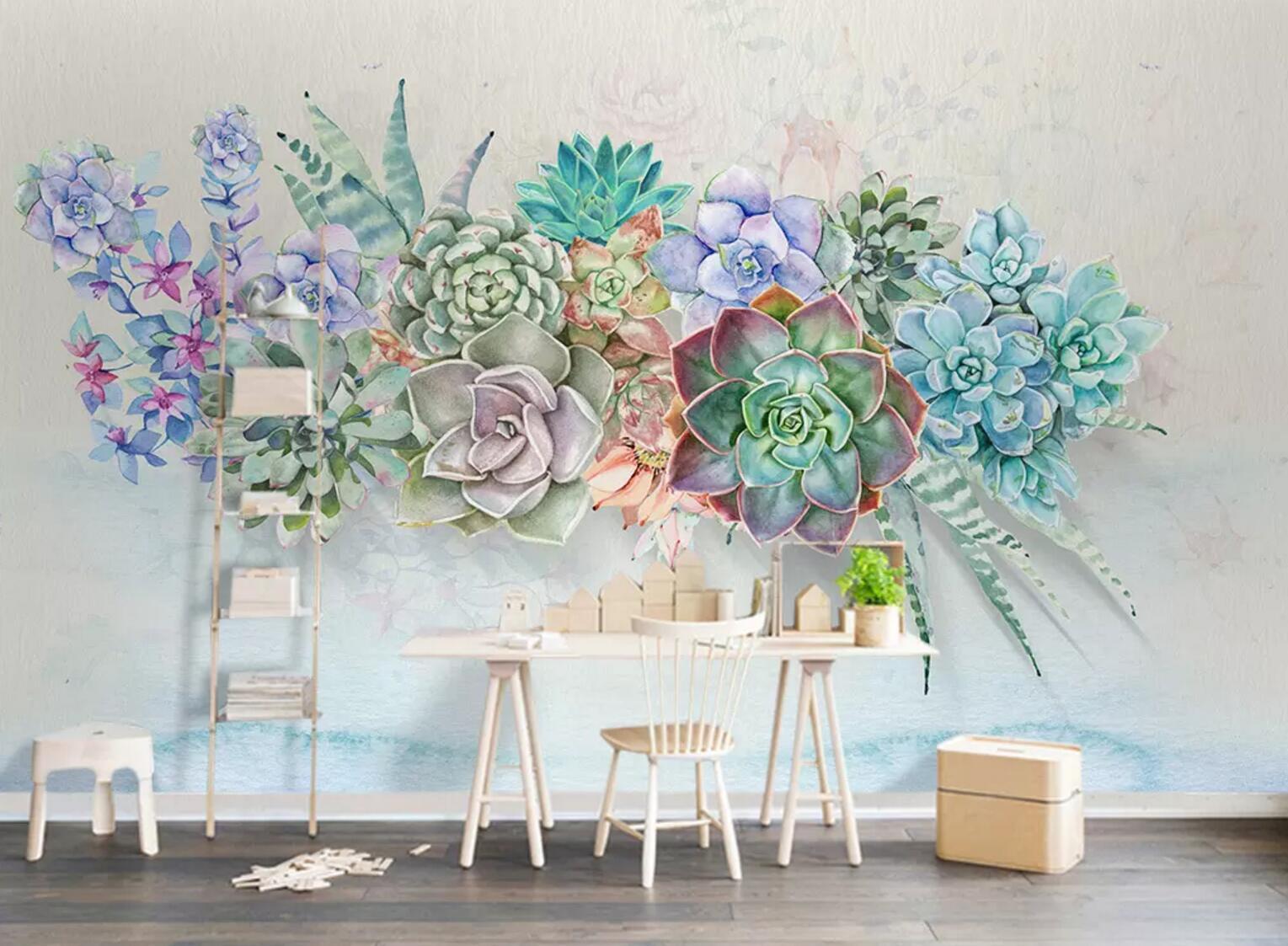 3D Succulent Plants 481 Wallpaper AJ Wallpaper 