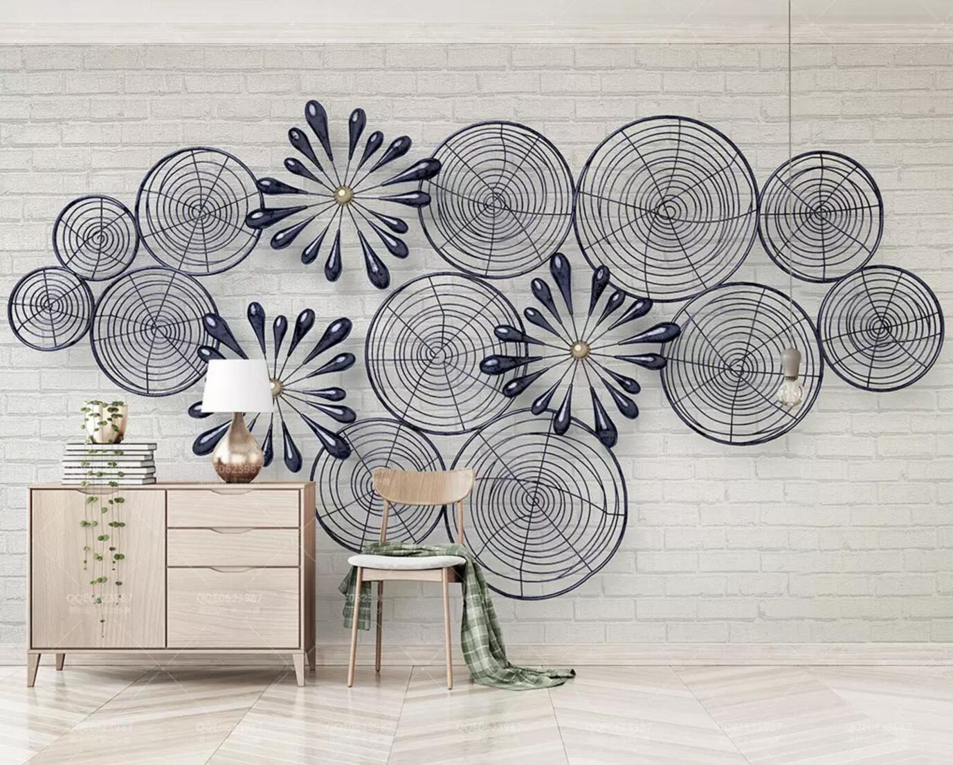 3D Round Decoration WC769 Wall Murals