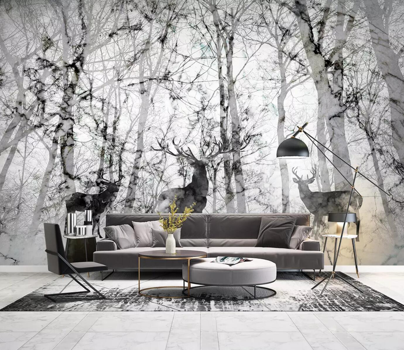 3D Black Forest Fawn WC702 Wall Murals