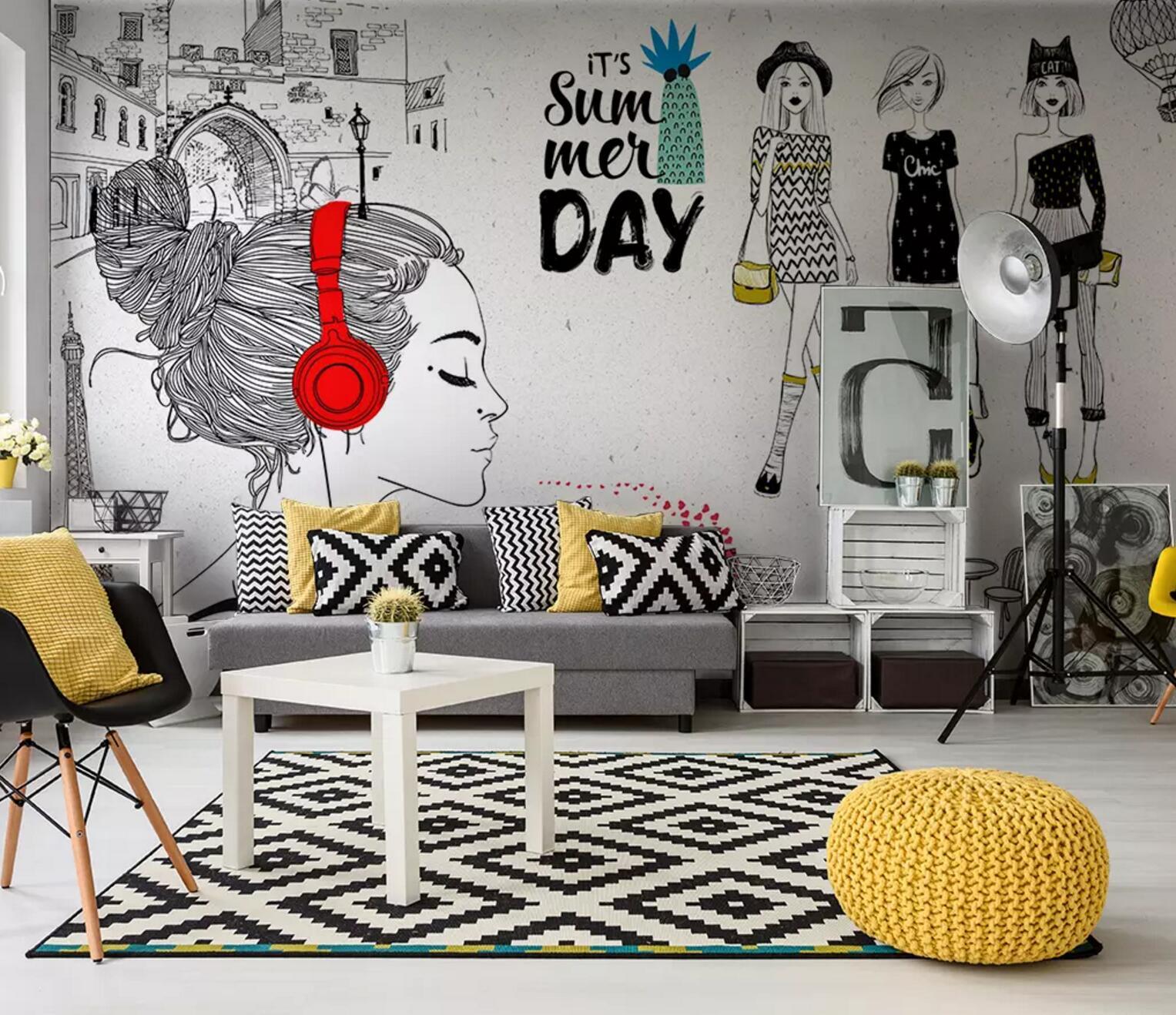 3D Graffiti Girl 338 Wallpaper AJ Wallpaper 