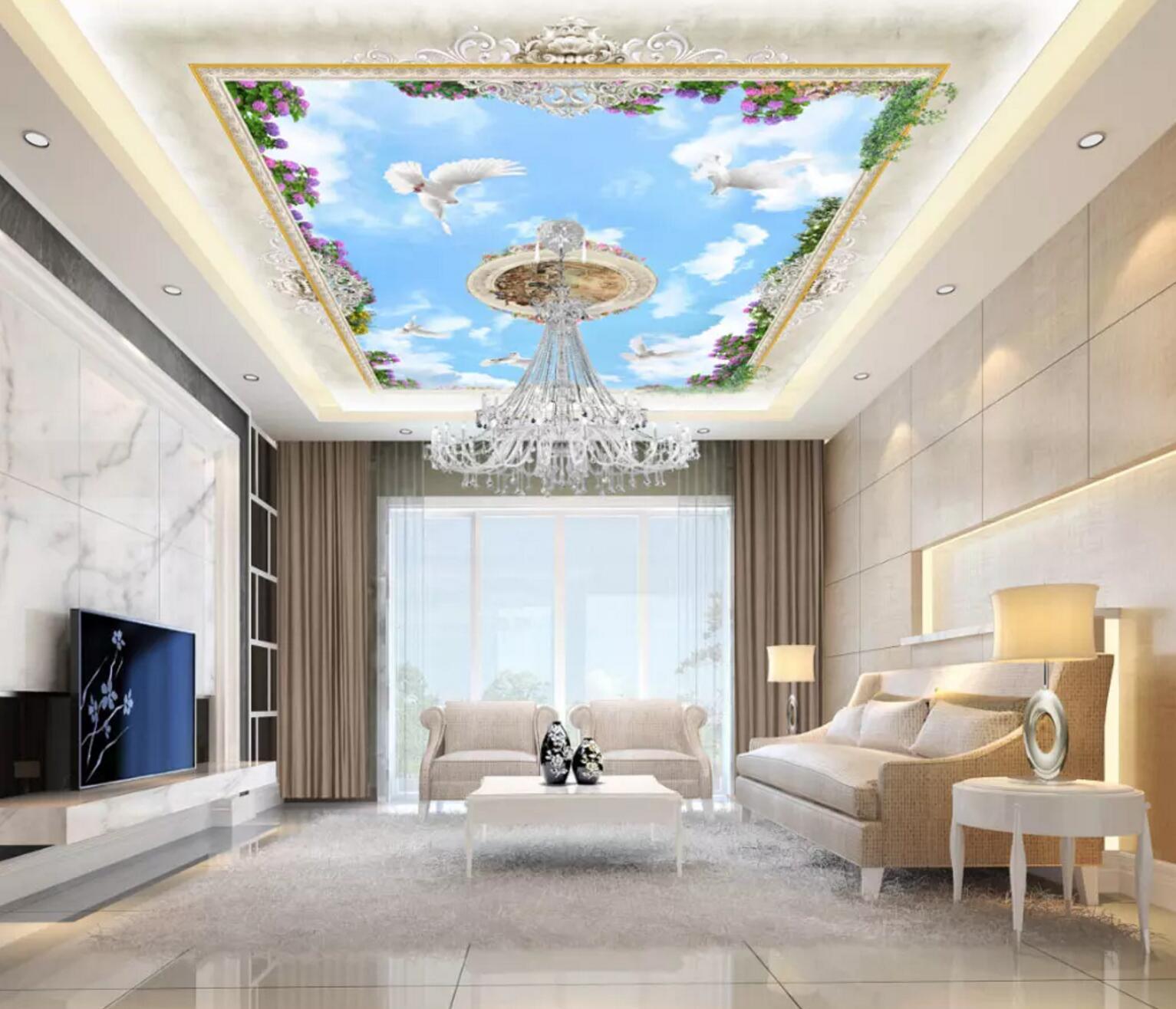 Temple Flower Pigeon 041 Wallpaper AJ Wallpaper 