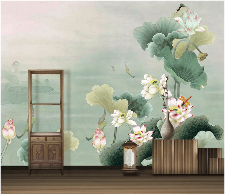 3D Lotus Pond 2007 Wall Murals Wallpaper AJ Wallpaper 2 
