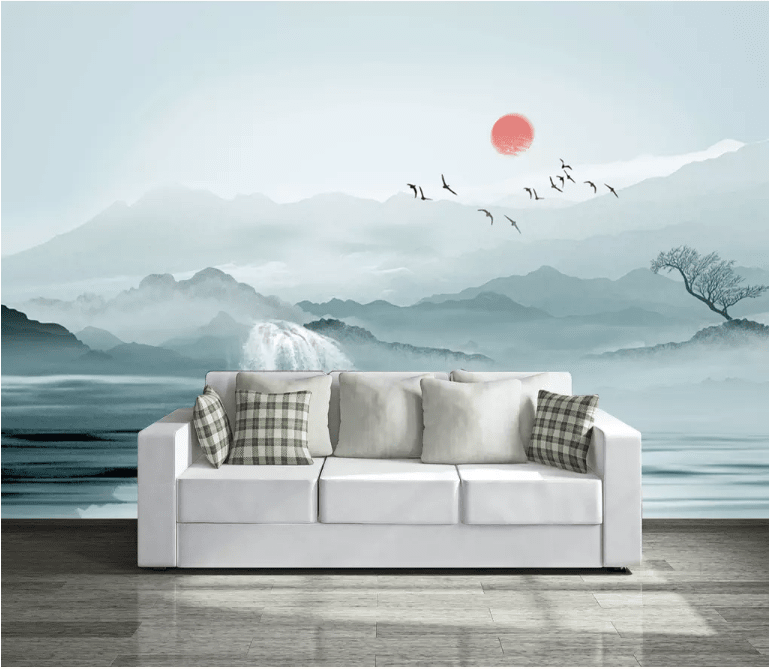 3D Sunrise Valley 2155 Wall Murals Wallpaper AJ Wallpaper 2 