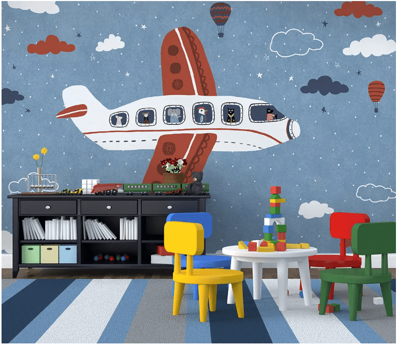 3D Cute Airplane 2134 Wall Murals Wallpaper AJ Wallpaper 2 