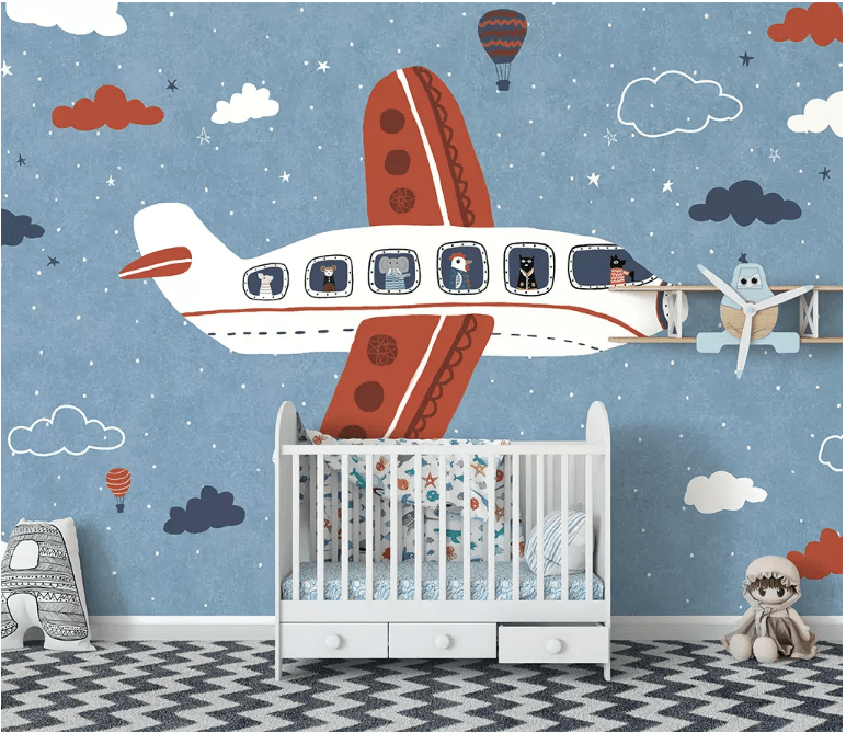 3D Cute Airplane 2134 Wall Murals Wallpaper AJ Wallpaper 2 