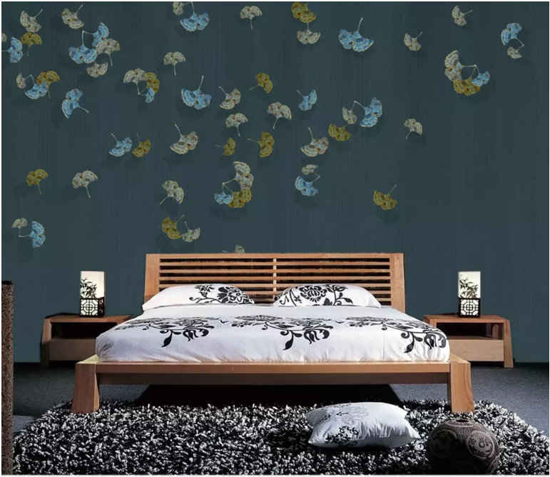 3D Colored Ginkgo Leaves 2125 Wall Murals
