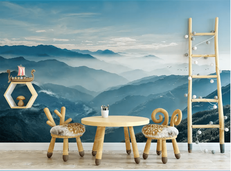 3D Misty Valley 2056 Wall Murals Wallpaper AJ Wallpaper 2 