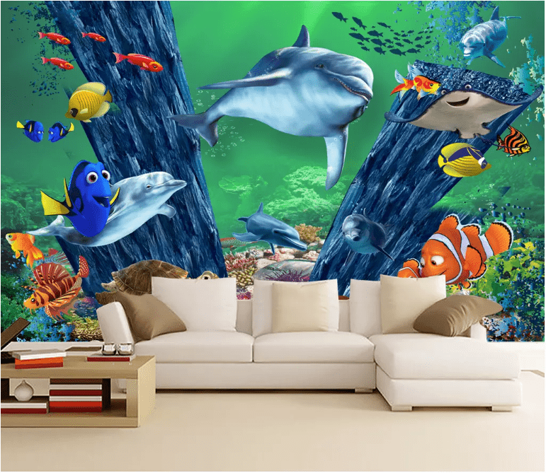 3D Undersea Fish 2186 Wall Murals Wallpaper AJ Wallpaper 2 