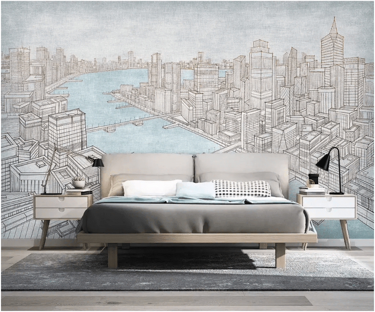 3D Waterside City 2191 Wall Murals Wallpaper AJ Wallpaper 2 