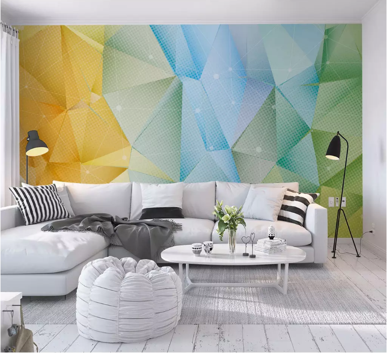3D Color Geometry 2065 Wall Murals