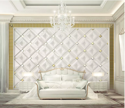3D White Square 2146 Wall Murals