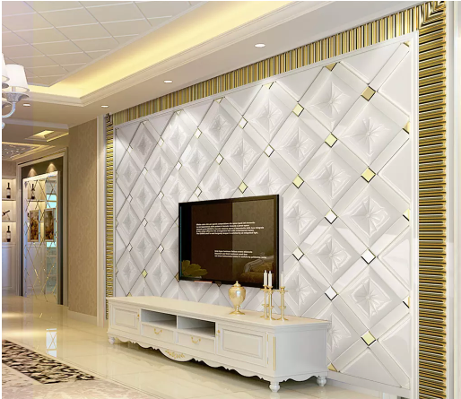 3D White Square 2146 Wall Murals