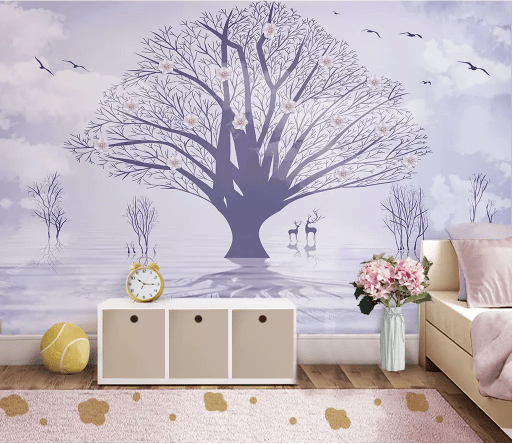 3D Lonely Tree 2185 Wall Murals Wallpaper AJ Wallpaper 2 