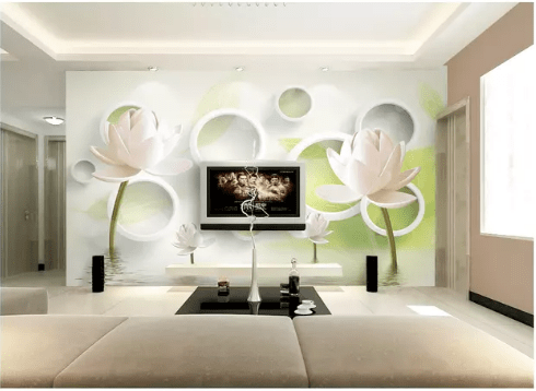 3D Lotus Circle 2010 Wall Murals Wallpaper AJ Wallpaper 2 