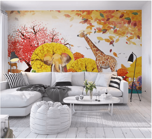 3D Flower Gecko 2068 Wall Murals Wallpaper AJ Wallpaper 2 