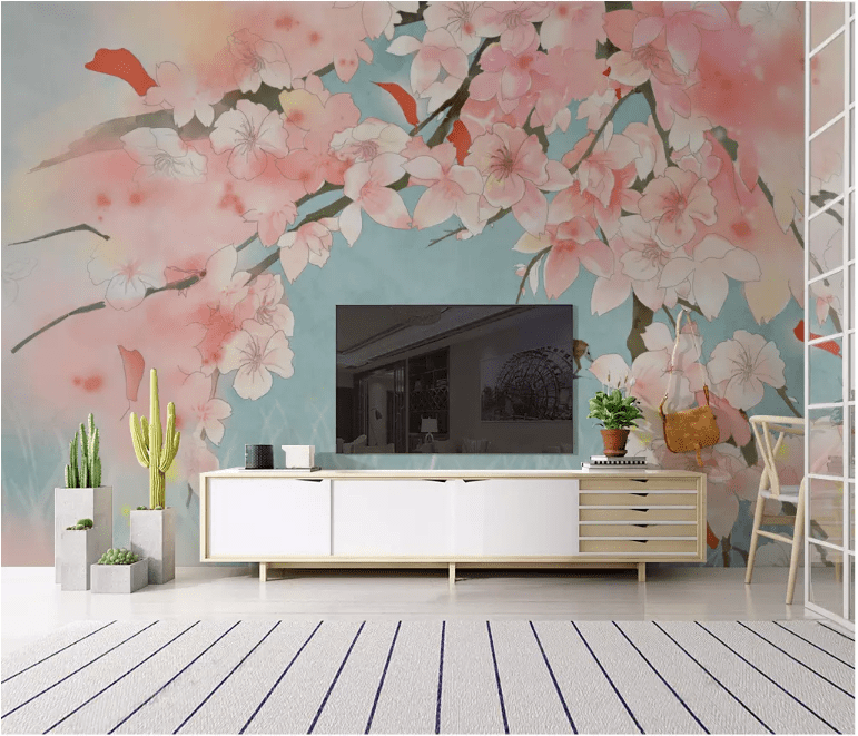 3D Peach Blossom 2111 Wall Murals Wallpaper AJ Wallpaper 2 