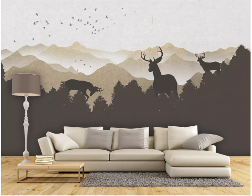 3D Forest Fawn 2129 Wall Murals