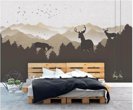 3D Forest Fawn 2129 Wall Murals Wallpaper AJ Wallpaper 2 